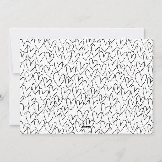 Cartes Pour Fêtes Annuelles My First Valentine's Day Script photo noir (Dos)