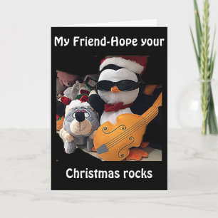 CARTES POUR FÊTES ANNUELLES MY FRIEND-H0PE Y0UR CHRITMAS-YOU ROCK