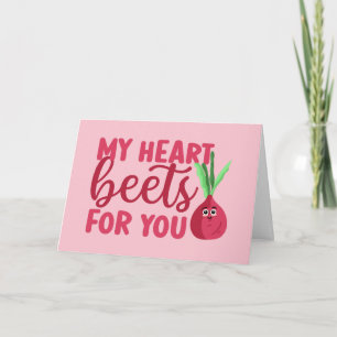 Cartes Pour Fêtes Annuelles My Heart Beets For You mignonne Funny Valentine's 