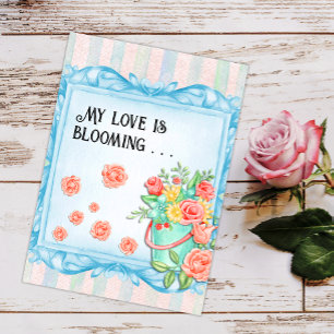 Cartes Pour Fêtes Annuelles My Love est la fête de la Saint-Valentin Rose en f