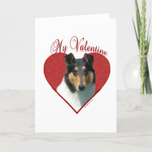 Cartes Pour Fêtes Annuelles My Smooth Collie Valentine; Tricolor Collie