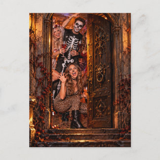 Cartes Pour Fêtes Annuelles Mystère d'Halloween Porte de château avec votre pr