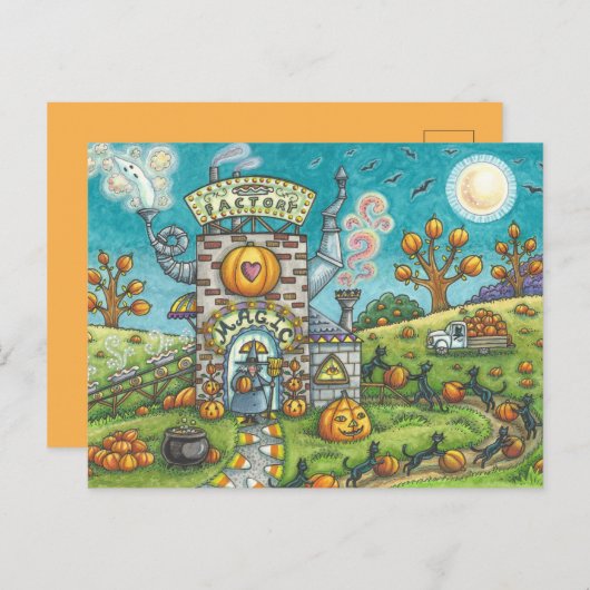 Cartes Pour Fêtes Annuelles MYSTIQUE MAGIQUE USINE DE PIE Funny Chats noirs, S (Devant / Derrière)