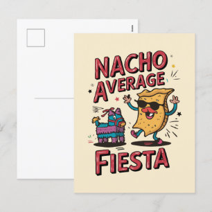 Cartes Pour Fêtes Annuelles Nacho Moyenne Fiesta - Amusant, Coloré Conception
