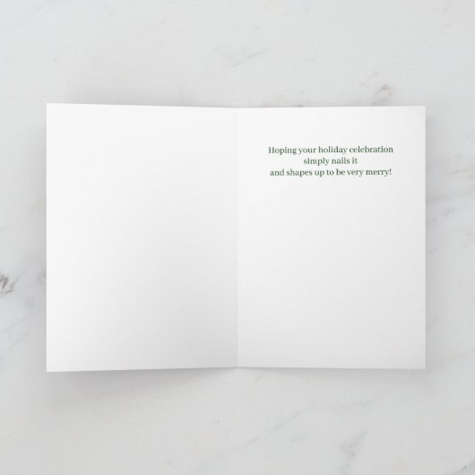 Cartes Pour Fêtes Annuelles Nail Technician Trimmed with Joy and Cheer (Intérieur)