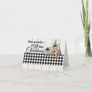 Cartes Pour Fêtes Annuelles Nain gnome confortable de ferme