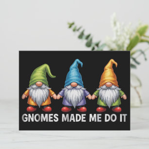 Cartes Pour Fêtes Annuelles Nains de jardin drôles Les nains m'ont fait faire