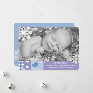 Cartes Pour Fêtes Annuelles Naissance De Petits Et Whimsical Snowflakes Photo
