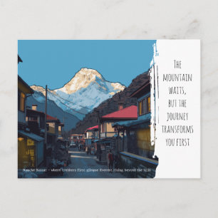Cartes Pour Fêtes Annuelles Namche Bazaar Everest View Aventure Voyage