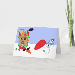 Cartes Pour Fêtes Annuelles Nasty le voleur de neige Noël