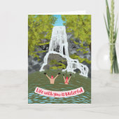Cartes Pour Fêtes Annuelles Natation sauvage Funny Waterfall Pun Valentines Da (Devant)