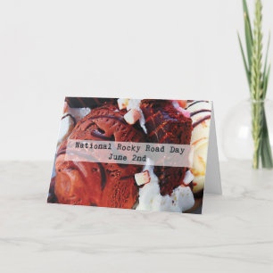 Cartes Pour Fêtes Annuelles National Rocky Road Day Funky Holiday Card