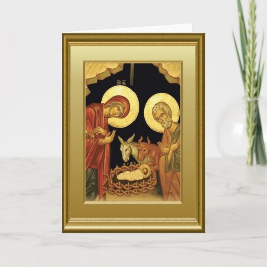 Cartes Pour Fêtes Annuelles Nativité (Devant)