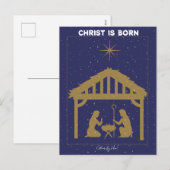 Cartes Pour Fêtes Annuelles Nativité (Devant / Derrière)