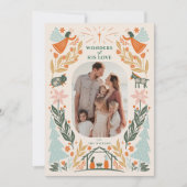 Cartes Pour Fêtes Annuelles Nativité Angles 2 Photo Noël (Devant)