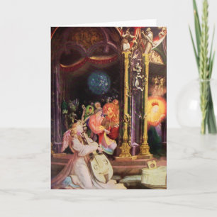 CARTES POUR FÊTES ANNUELLES NATIVITÉ AVEC ANGELS - MAGIE DE NOËL