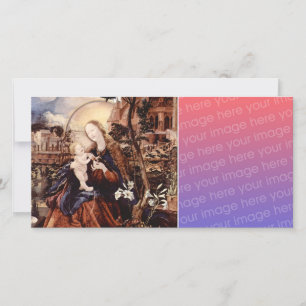 CARTES POUR FÊTES ANNUELLES NATIVITÉ AVEC DES LILLES BLANCHES - MAGIE DE NOËL