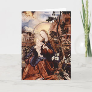 CARTES POUR FÊTES ANNUELLES NATIVITÉ AVEC DES LILLES BLANCHES - MAGIE DE NOËL