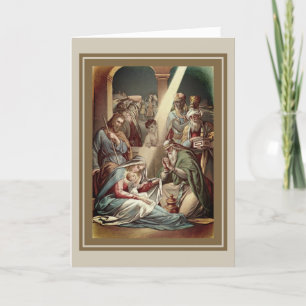 Cartes Pour Fêtes Annuelles Nativité Avec Les Hommes Sages