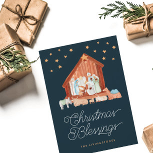 Cartes Pour Fêtes Annuelles Nativité Bénédictions de Noël Photo Fêtes religieu