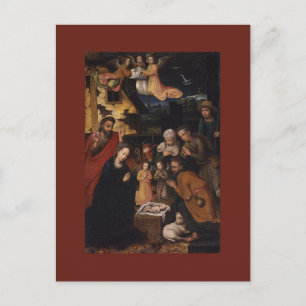 Cartes Pour Fêtes Annuelles Nativité Crèche Adoration des bergers Noël