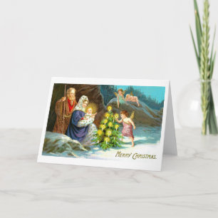 Cartes Pour Fêtes Annuelles Nativité dans la neige