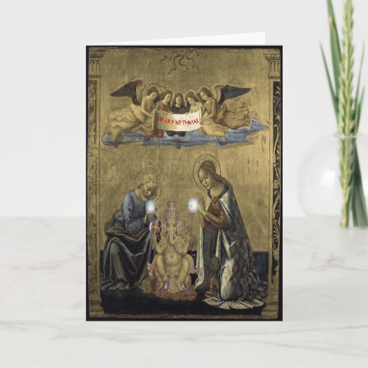 Cartes Pour Fêtes Annuelles Nativité de Ganesha (Devant)