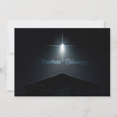 Cartes Pour Fêtes Annuelles Nativité De Noël Abstraite Stable Et Étoile (Devant)