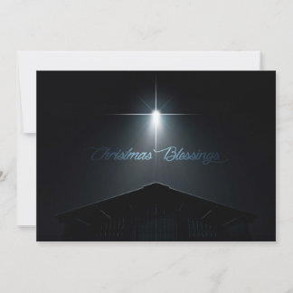 Cartes Pour Fêtes Annuelles Nativité De Noël Abstraite Stable Et Étoile