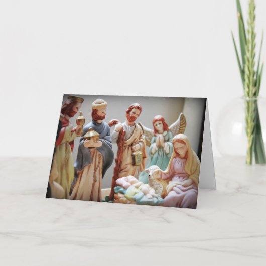 Cartes Pour Fêtes Annuelles Nativité de Noël Bébé Jésus (Devant)