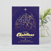 Cartes Pour Fêtes Annuelles Nativité de Noël Religieux Élégant Calendrier 2026 (Debout devant)