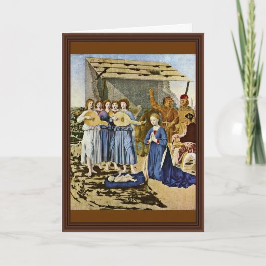 Cartes Pour Fêtes Annuelles Nativité De Piero Della Francesca (Meilleure Quali (Devant)