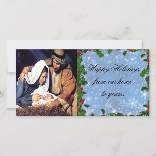 Cartes Pour Fêtes Annuelles Nativité Noël (Devant)