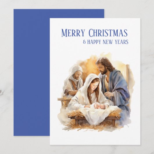 Cartes Pour Fêtes Annuelles Nativité Noël   (Devant / Derrière)