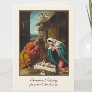 Cartes Pour Fêtes Annuelles Nativité Noël Jésus Vierge Marie St Joseph