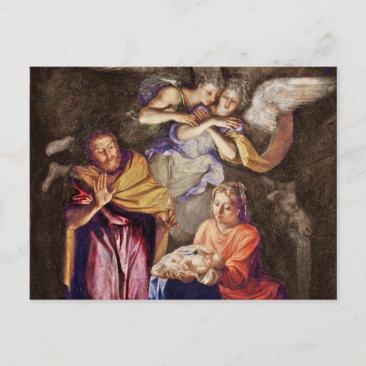 Cartes Pour Fêtes Annuelles Nativité par Noel Coypel (Devant)