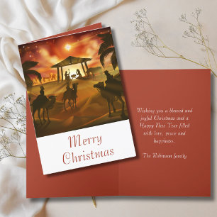 Cartes Pour Fêtes Annuelles Nativité religieuse de Noël