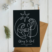 Cartes Pour Fêtes Annuelles Nativité simple Appartement de Noël religieux