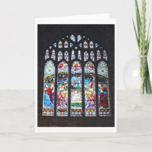 Cartes Pour Fêtes Annuelles Nativité sur un vitrail