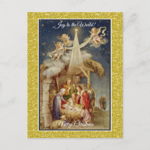 Cartes Pour Fêtes Annuelles Nativité vintage Noël I Classique Religieux