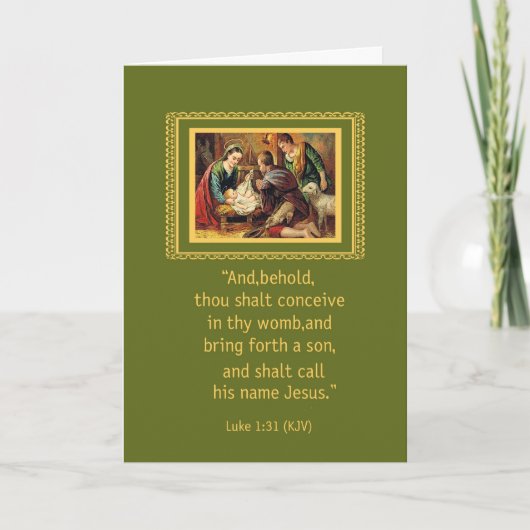 Cartes Pour Fêtes Annuelles Nativity (Devant)