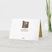 Cartes Pour Fêtes Annuelles NATIVITY MONOGRAM CHRISTMAS PARCHMENT Red Ruby Gem (Dos)