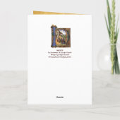 Cartes Pour Fêtes Annuelles NATIVITY MONOGRAM CHRISTMAS PARCHMENT Red Ruby Gem (Dos)