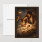 Cartes Pour Fêtes Annuelles Nativity of Jesus Christ (Devant / Derrière)