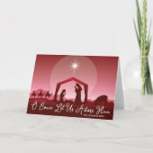 Cartes Pour Fêtes Annuelles Nativity Scene O Come Let Us Adore Him Christmas (Devant)