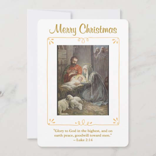 Cartes Pour Fêtes Annuelles Nativity Scene Religious Christmas (Devant)