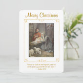 Cartes Pour Fêtes Annuelles Nativity Scene Religious Christmas (Debout devant)
