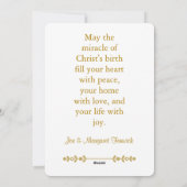 Cartes Pour Fêtes Annuelles Nativity Scene Religious Christmas (Dos)