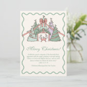 Cartes Pour Fêtes Annuelles Nativity & Scripture Christian Merry Christmas (Debout devant)