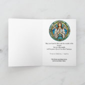 Cartes Pour Fêtes Annuelles Nativity Stained Glass Custom Text Christmas (Intérieur)